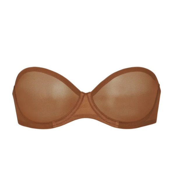 SKIMS Ultra Fine Mesh Strapless Bronce BRA 32DDDD / 34G - Picture 6 of 6